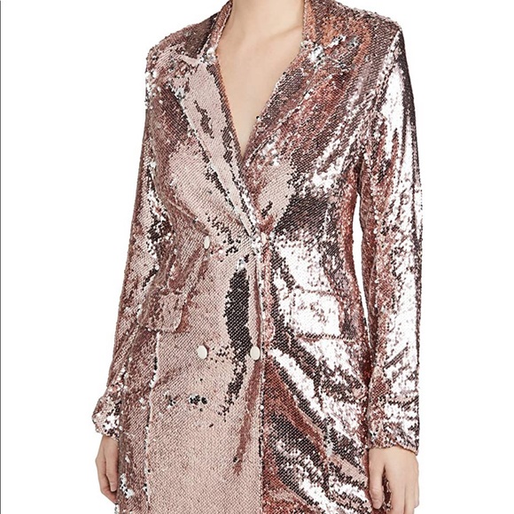 Endless Rose Sequin Blazer Rose Gold - Picture 1 of 6